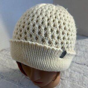 THE NORTH FACE UNISEX CREAM KNIT BEANIE ACRYLIC ONE SIZE WINTER HAT